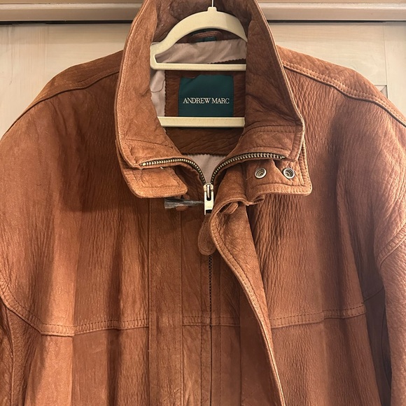 Men's Brown Suede Leather Jacket - Picture 3 of 15